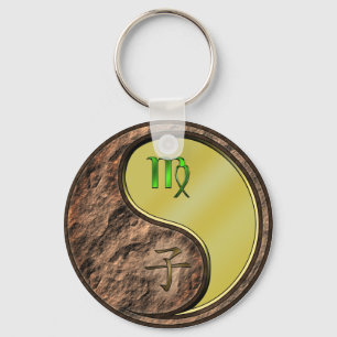 Virgo & Metal Rat Key Ring