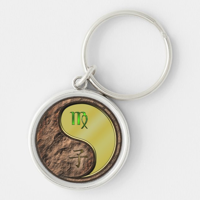 Virgo & Metal Rat Key Ring (Front)
