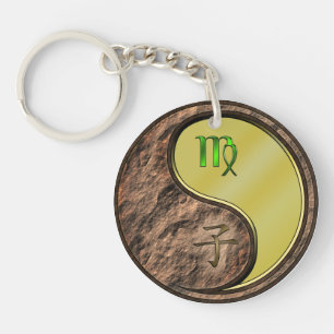 Virgo & Metal Rat Key Ring