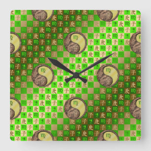Virgo & Metal Rat Wall Clock