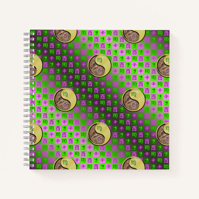 Virgo & Metal Rooster Notebook (Front)