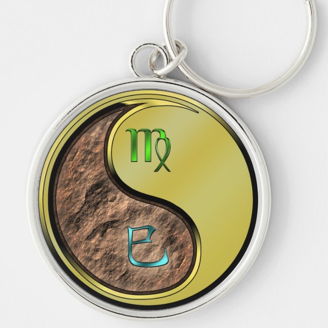 Virgo & Metal Snake Key Ring (Front)