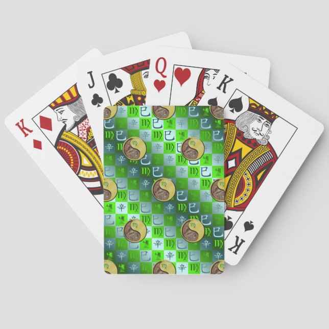 Virgo & Metal Snake Playing Cards (Back)