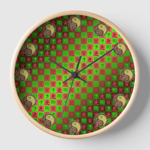 Virgo & Metal Tiger Clock