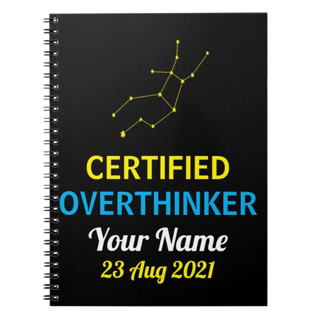Virgo Overthinker Notebook – Personalized (Front)