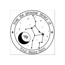 Virgo Personalised Zodiac Book Stamp