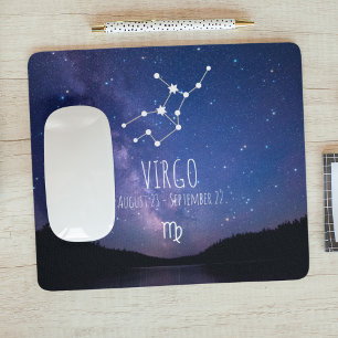Virgo Personalised Zodiac Constellation Mouse Pad