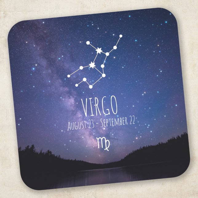 Virgo | Personalised Zodiac Constellation Square Sticker (Creator Uploaded)