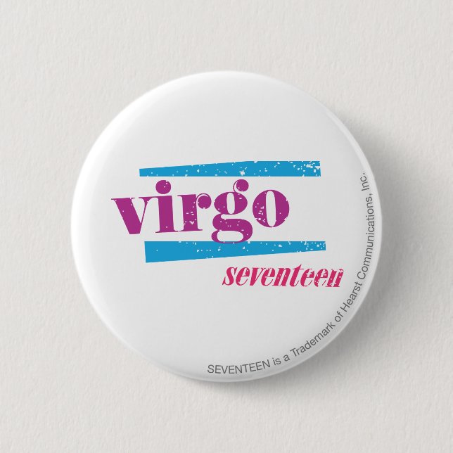 Virgo Purple 6 Cm Round Badge (Front)