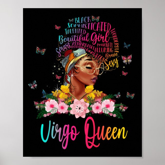 Virgo Queen Black Women Persistent Beautiful Poster (Front)