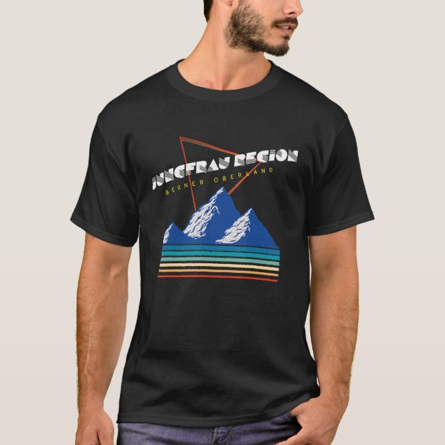 Virgo Region Of Bernese Oberland  Switzerland Retr T-Shirt (Front)