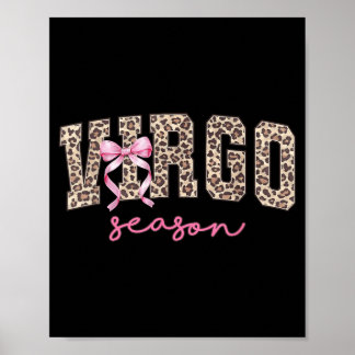 Virgo Season Coquette Bow Leopard Birthday Girl Poster
