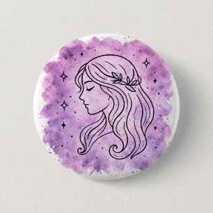 Virgo Sign 6 Cm Round Badge