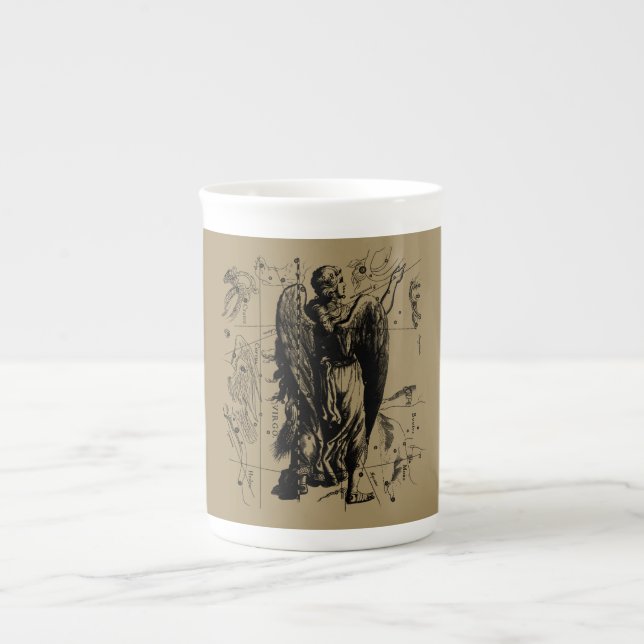 Virgo Sign Constellation Hevelius 1690 Bone China Mug (Front)