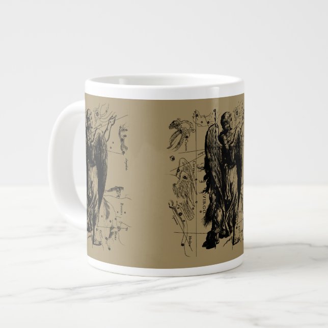Virgo Sign Constellation Hevelius 1690 Large Coffee Mug (Front Left)