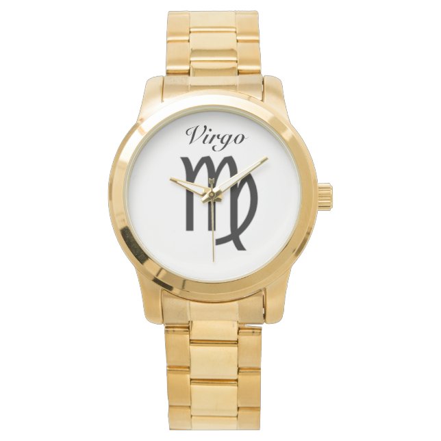 Virgo Sign of the Zodiac. Mens Watches. Watch (Front)