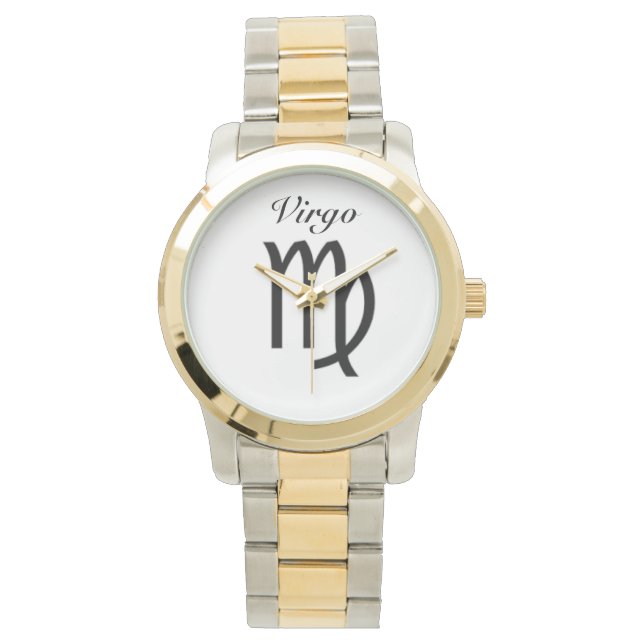 Virgo Sign of the Zodiac. Mens Watches. Watch (Front)