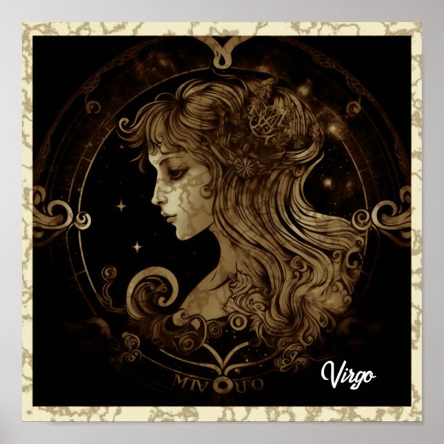 Virgo Sign Wall Art Poster (Front)