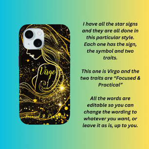 Virgo star sign iPhone 15 case