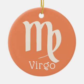 Virgo Sun Sign Zodiac Symbol  Ceramic Ornament