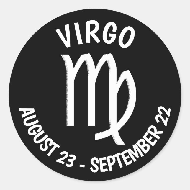 Virgo Symbol Classic Round Sticker (Front)