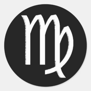 Virgo Symbol Classic Round Sticker