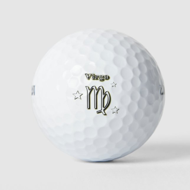 Virgo symbol golf balls (Front)