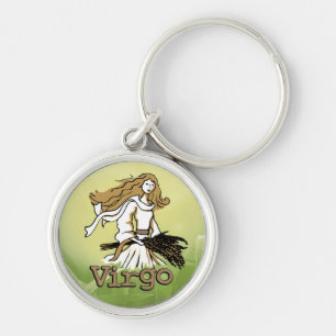 Virgo The Maiden earth sign keychain