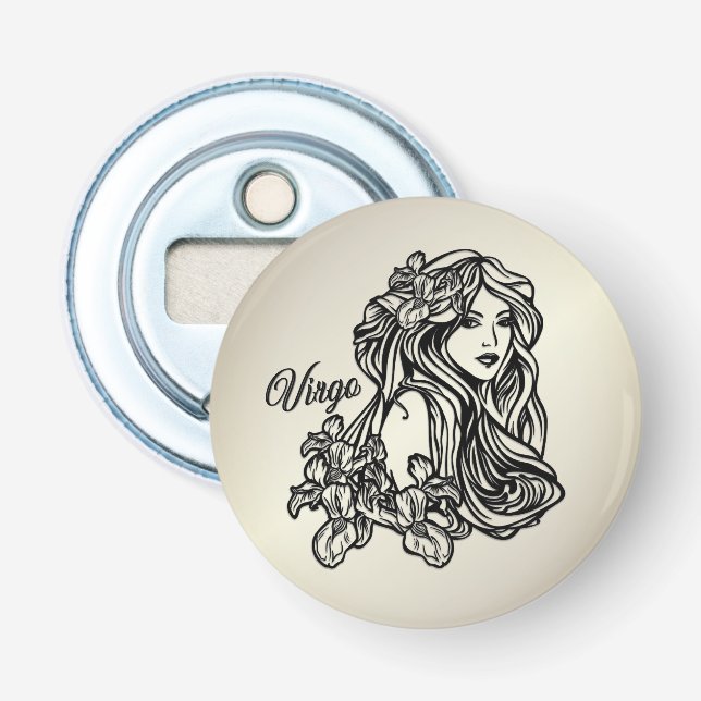 Virgo The Virgin Zodiac Bottle Opener (Front)