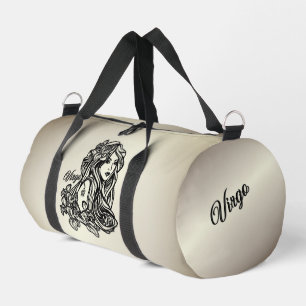 Virgo The Virgin Zodiac Golden Duffle Bag