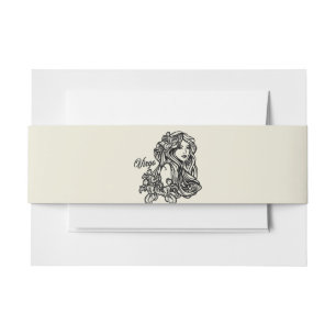 Virgo The Virgin Zodiac Golden Invitation Belly Band