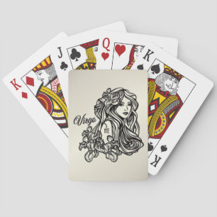 Virgo The Virgin Zodiac Golden Playing Cards