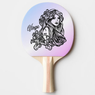 Virgo The Virgin Zodiac Purple Ping Pong Paddle
