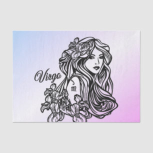 Virgo The Virgin Zodiac Purple Tissue Paper