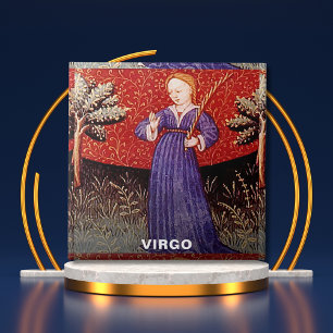 Virgo the Virgin Zodiac Sign Birthday Party Ceramic Tile