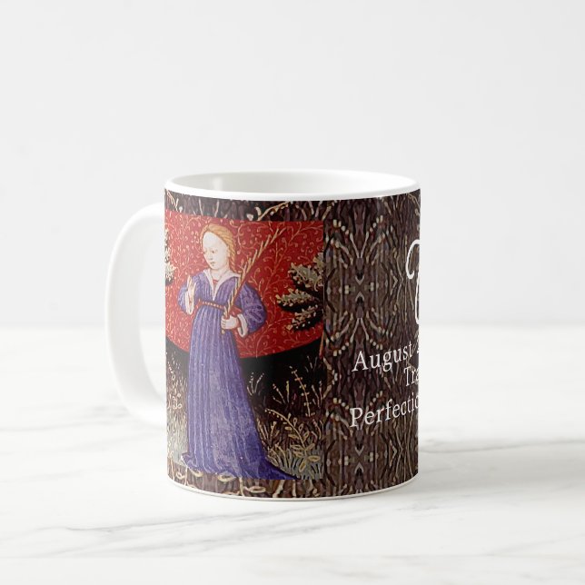 Virgo the Virgin Zodiac Sign Birthday Party Coffee Mug (Front Left)