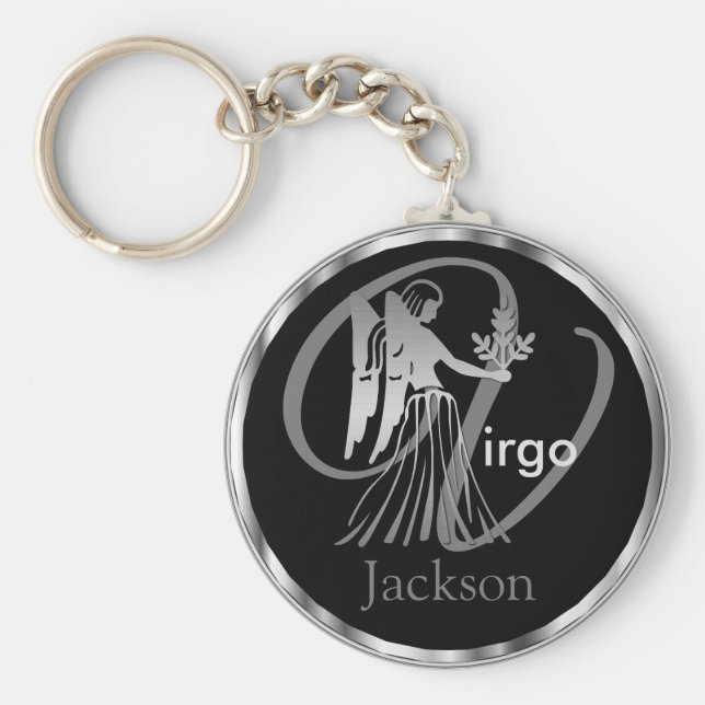 Virgo ♍ the Virgin - Zodiac Sign Key Ring (Front)