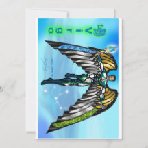 Virgo Theme birthday invitation.
