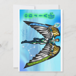 Virgo Theme birthday invitation. Invitation