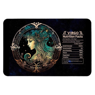 Virgo-Themed Nutritional Value Magnet
