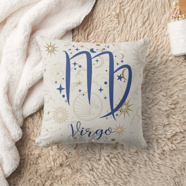 Virgo Throw Pillow (Blanket)