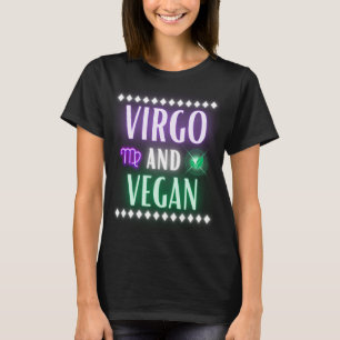 Virgo & Vegan Neon Letters T-Shirt