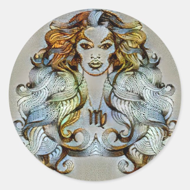 Virgo Venice Classic Round Sticker (Front)