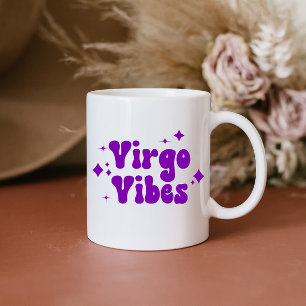 Virgo Vibes Zodiac Astrology Purple Stars Coffee M Coffee Mug
