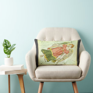 Virgo Virgin Vintage Constellation Urania's Mirror Lumbar Cushion