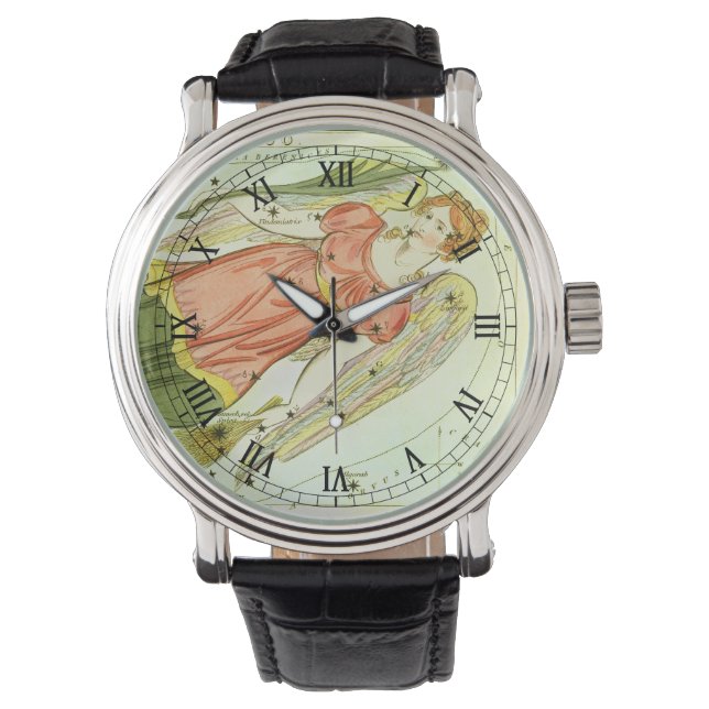 Virgo Virgin Vintage Constellation Urania's Mirror Watch (Front)