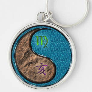 Virgo & Water Boar Key Ring