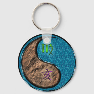 Virgo & Water Boar Key Ring