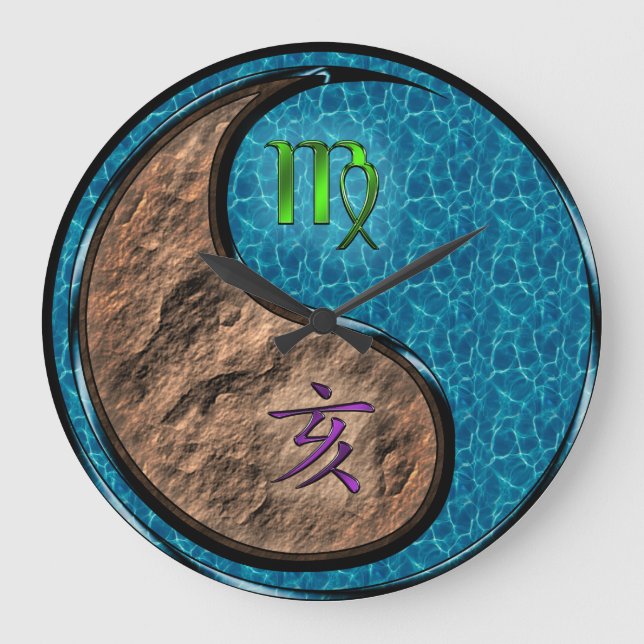 Virgo & Water Boar Large Clock (Front)