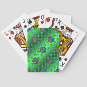 Virgo & Water Dog Classic Playing Cards